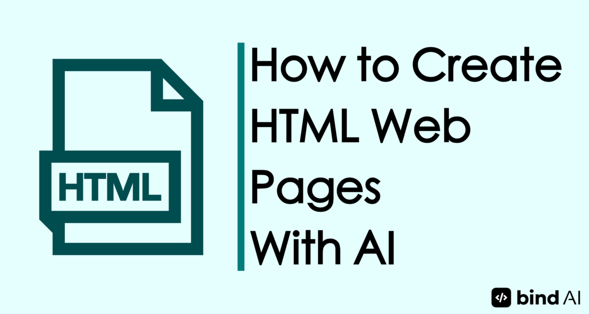 how to create html web pages with AI